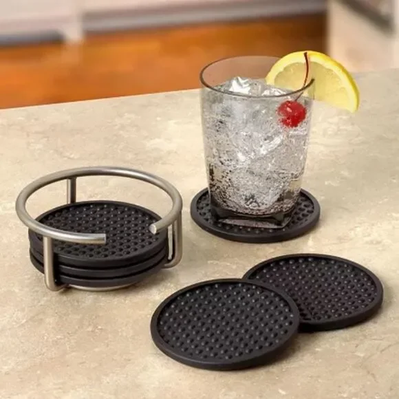 Black set of coasters - Picture 4 of 10